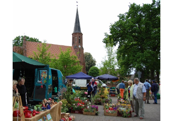 Pflanzmarkt auf dem Banzkower Dorfplatz
